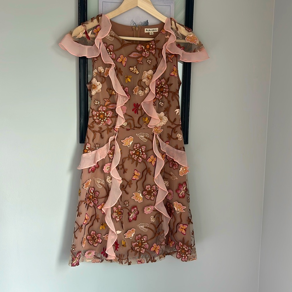 For Love and Lemons butterfly floral mini dress